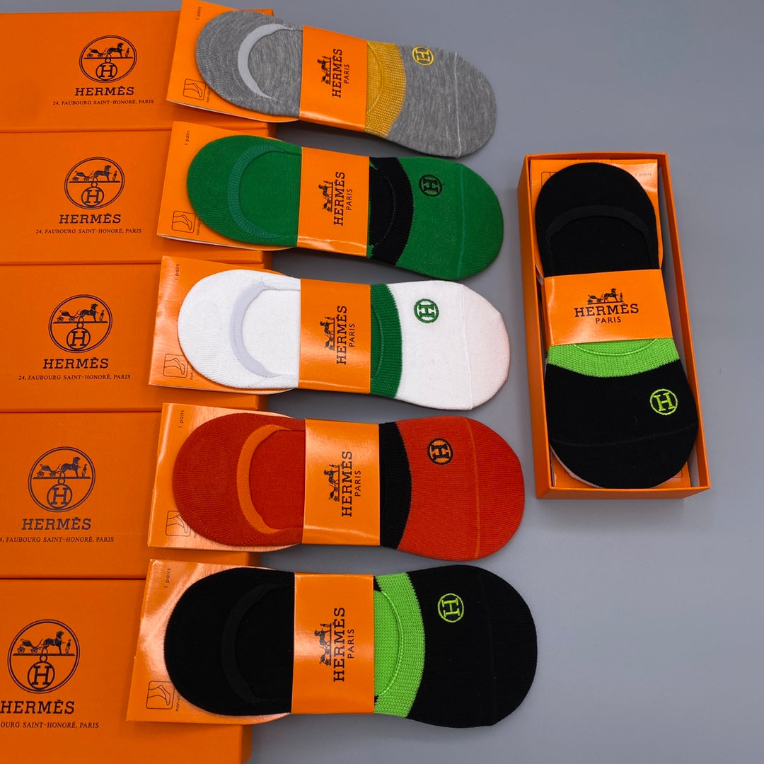 Hermes Short Socks - 5-Pair Pack
