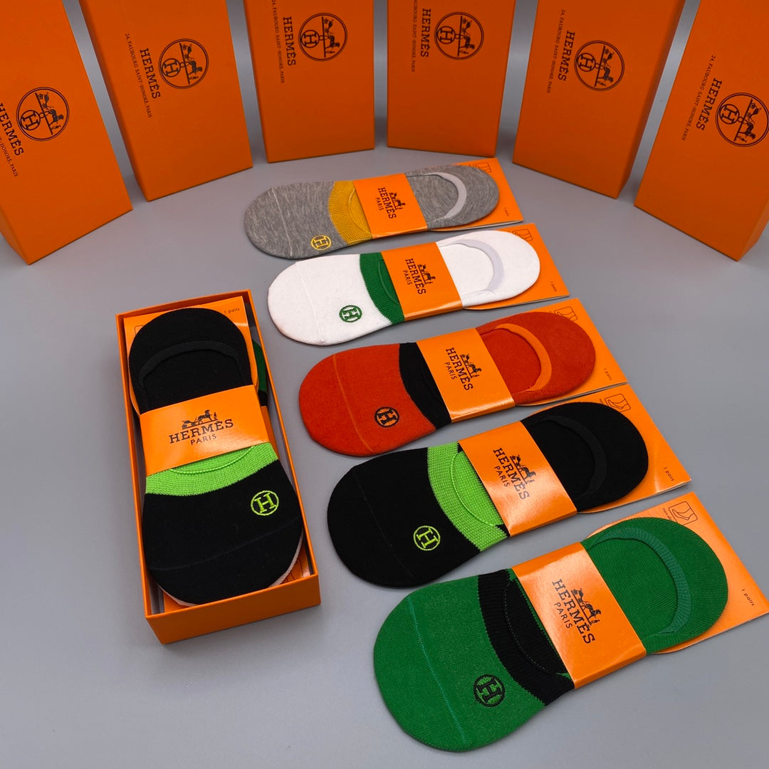Hermes Short Socks - 5-Pair Pack