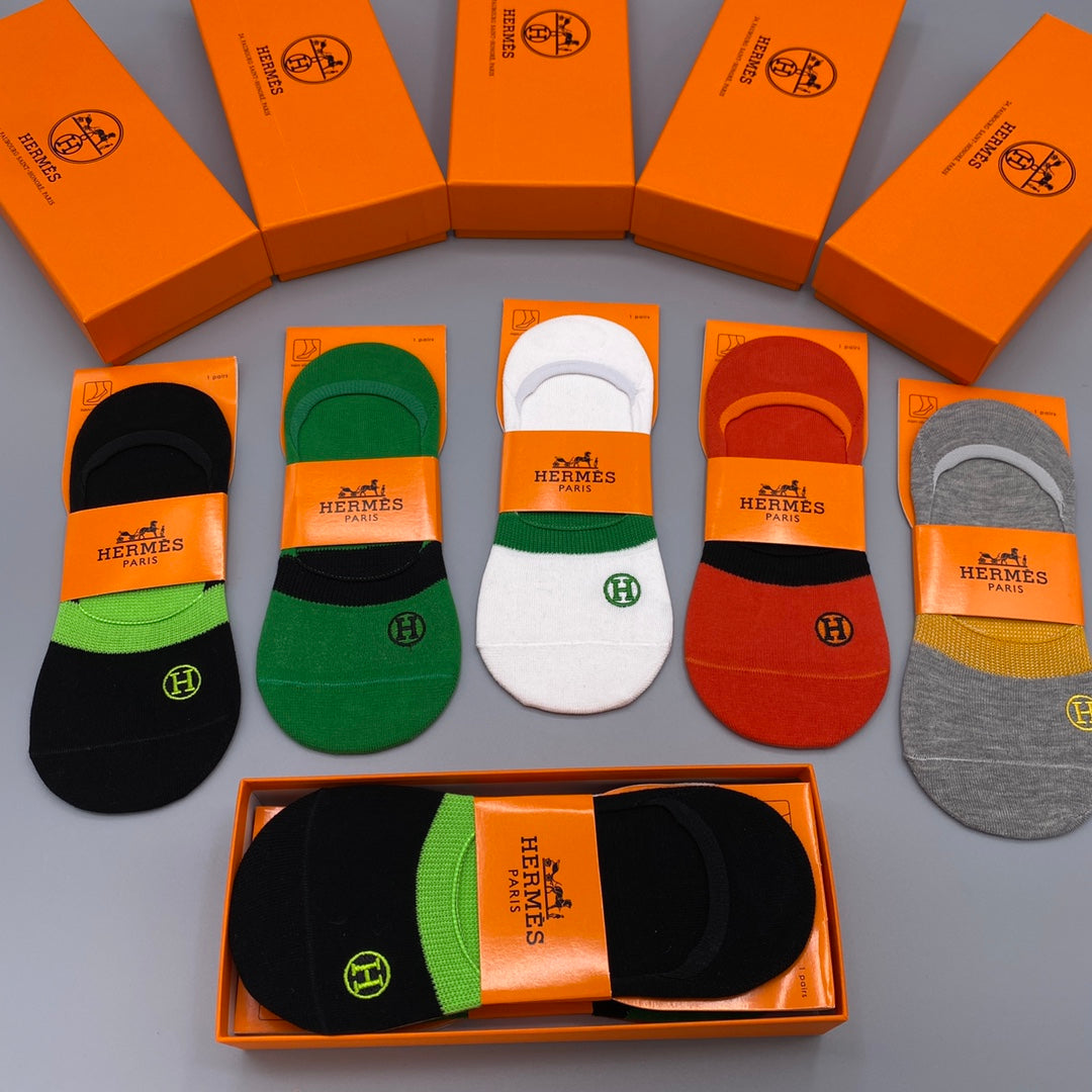 Hermes Short Socks - 5-Pair Pack