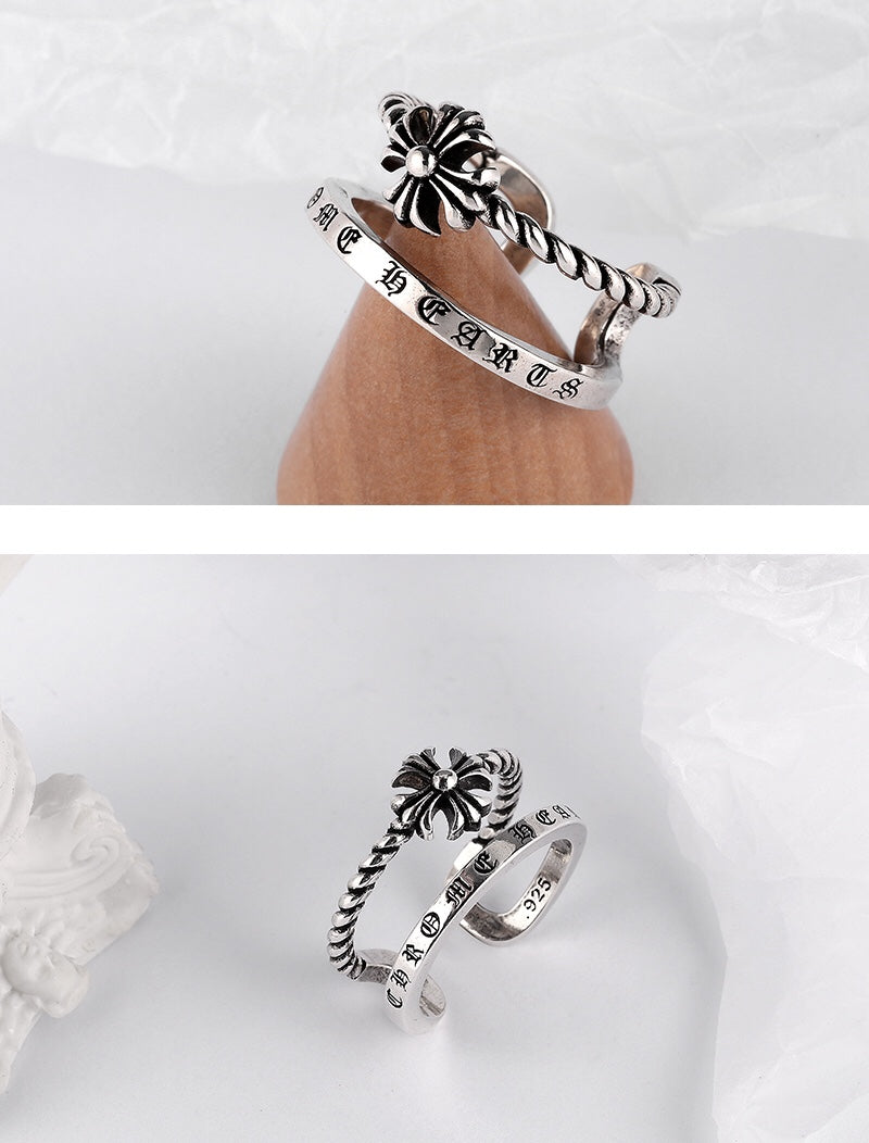 Martin Graham ring in polished metal-tone – styled product view
