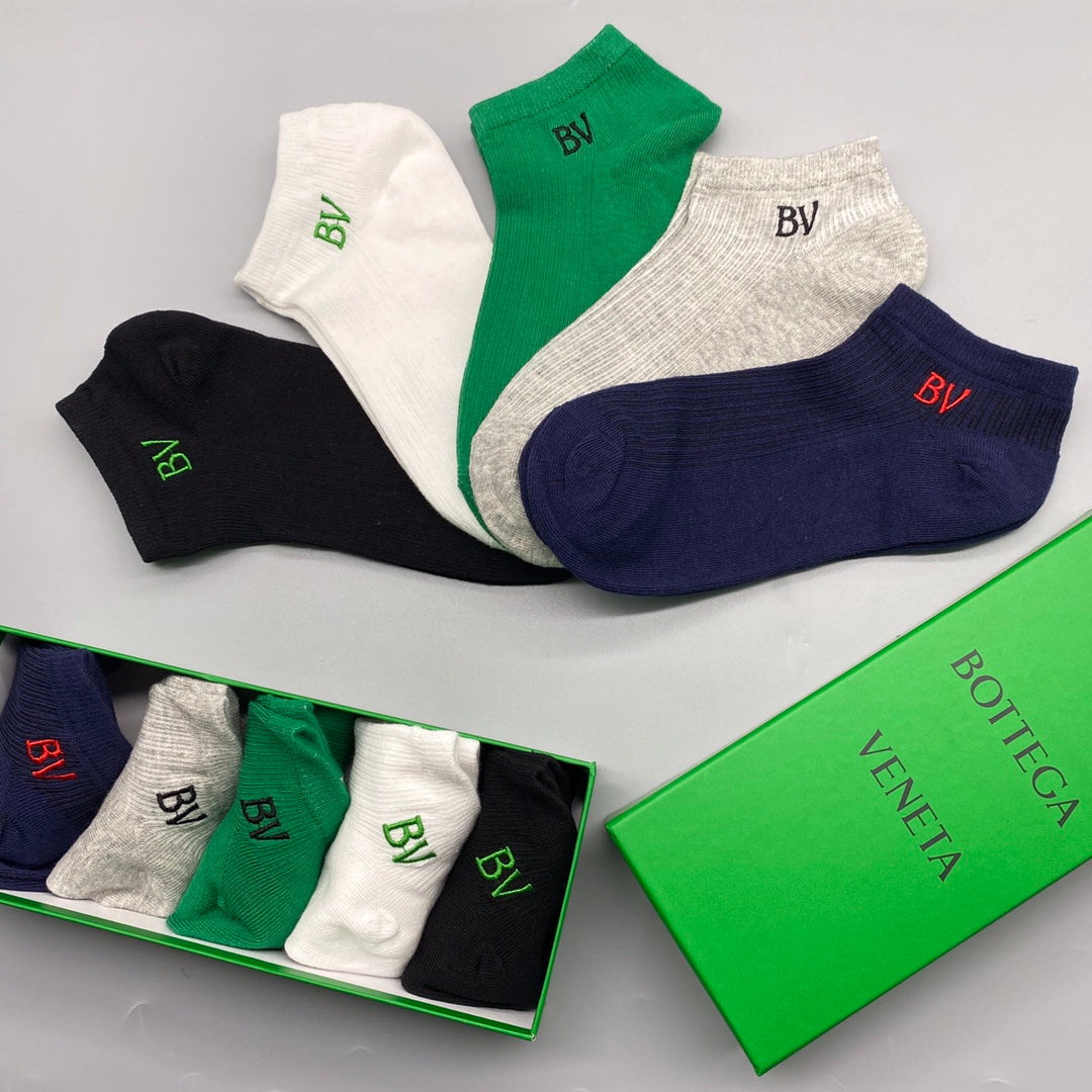 Bottega Veneta Short Socks - 5-Pair Pack
