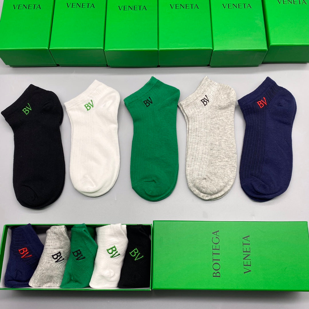 Bottega Veneta Short Socks - 5-Pair Pack