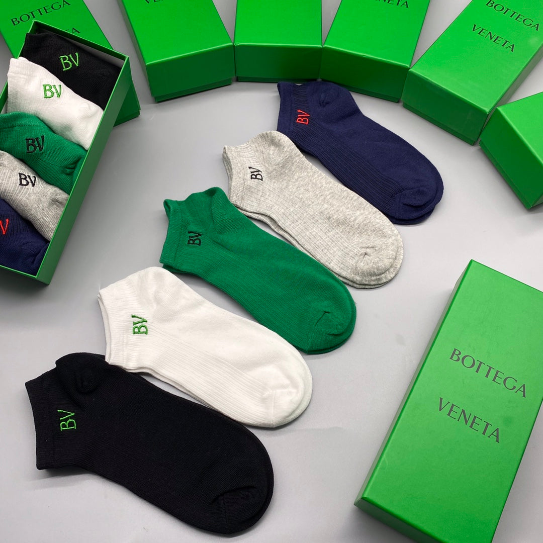 Bottega Veneta Short Socks - 5-Pair Pack