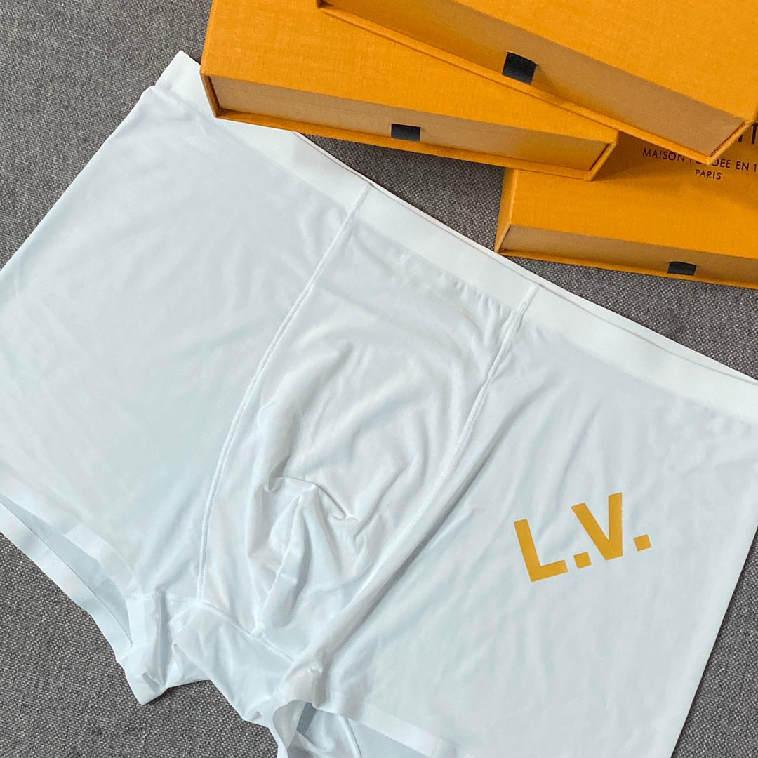 Louis Vuitton Visible Branded Waistband Or Emblem Details Men's Boxer Briefs - 3-Piece Box