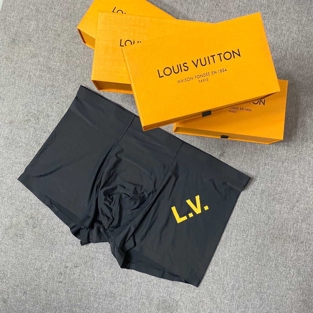 Louis Vuitton Visible Branded Waistband Or Emblem Details Men's Boxer Briefs - 3-Piece Box