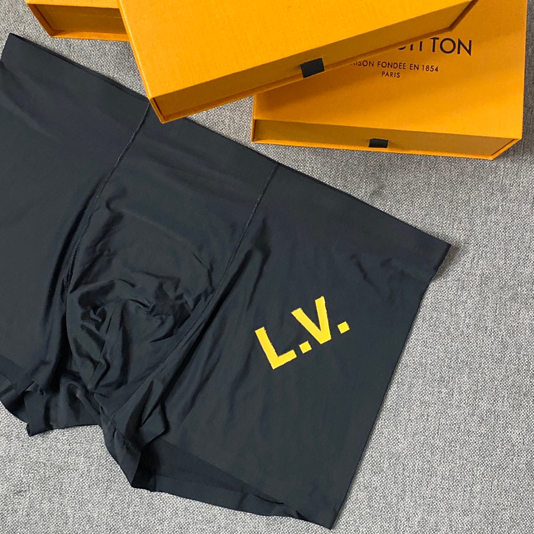 Louis Vuitton Visible Branded Waistband Or Emblem Details Men's Boxer Briefs - 3-Piece Box