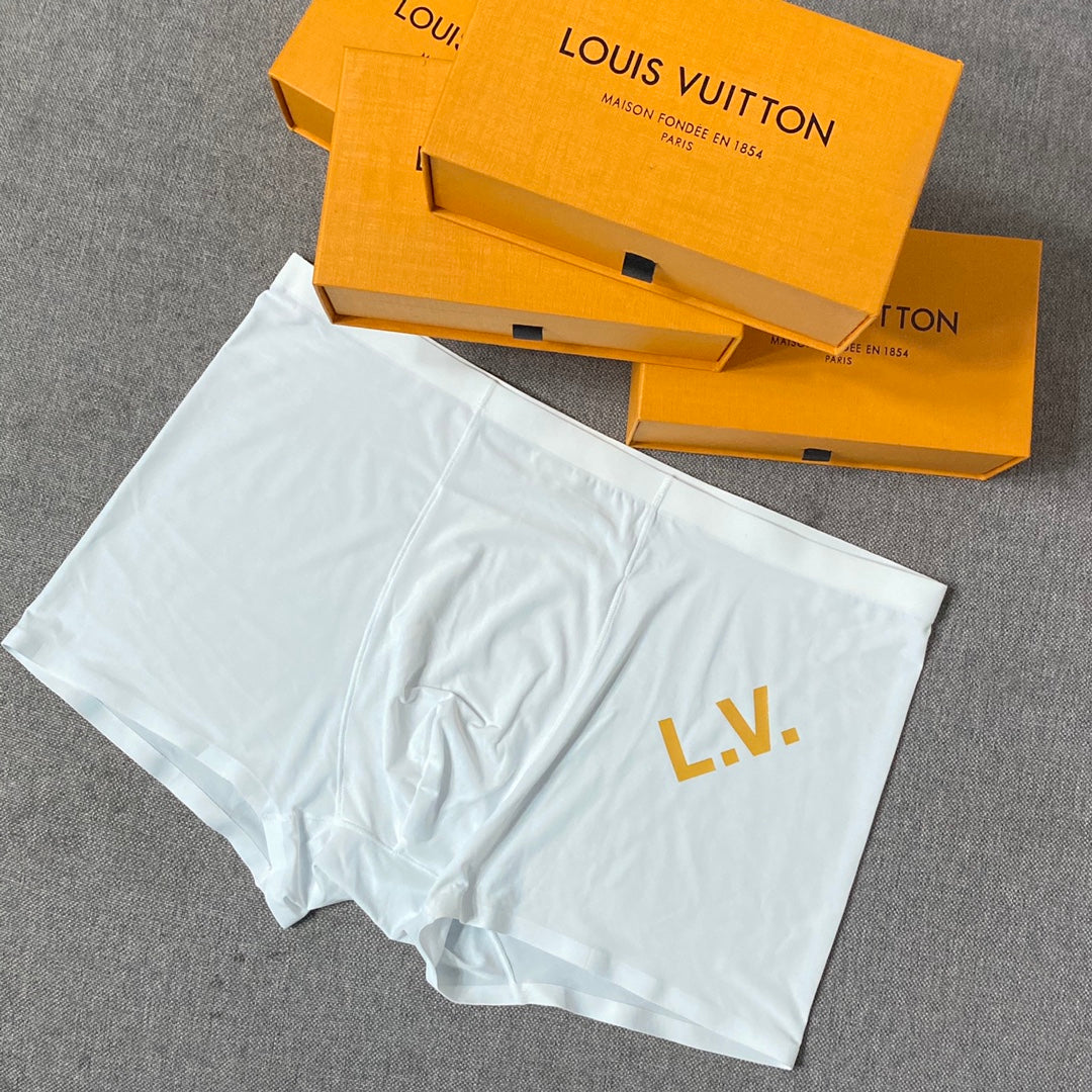 Louis Vuitton Visible Branded Waistband Or Emblem Details Men's Boxer Briefs - 3-Piece Box