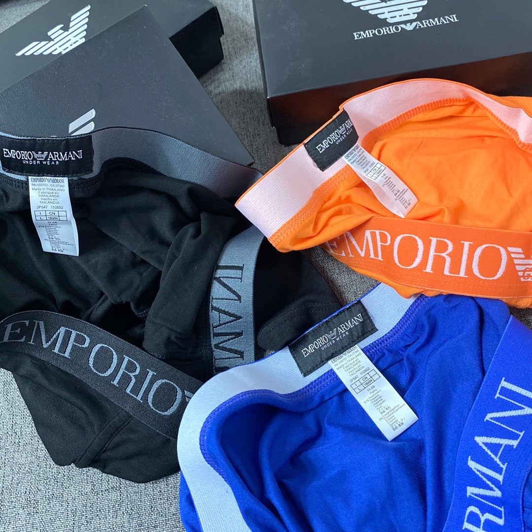 Armani Modal Broad Logo Waistbands Men's Boxer Briefs - 3-Piece Box