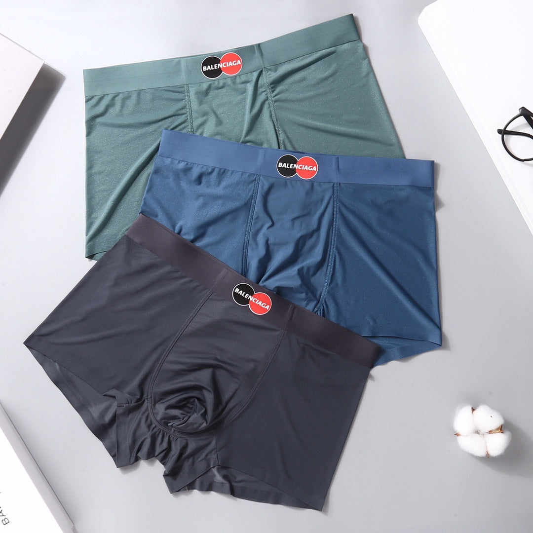 Balenciaga Men's Stretch Nylon Boxer Briefs - 3-Piece Box