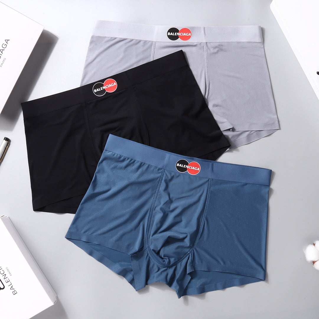 Balenciaga Men's Stretch Nylon Boxer Briefs - 3-Piece Box