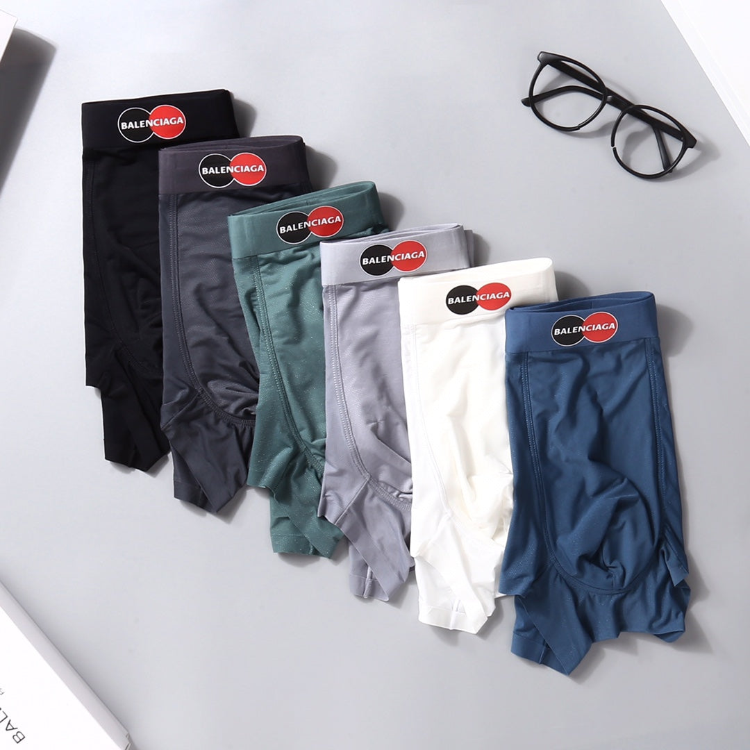 Balenciaga Visible Colour, Waistband And Emblem Details Men's Boxer Briefs - 3-Piece Box