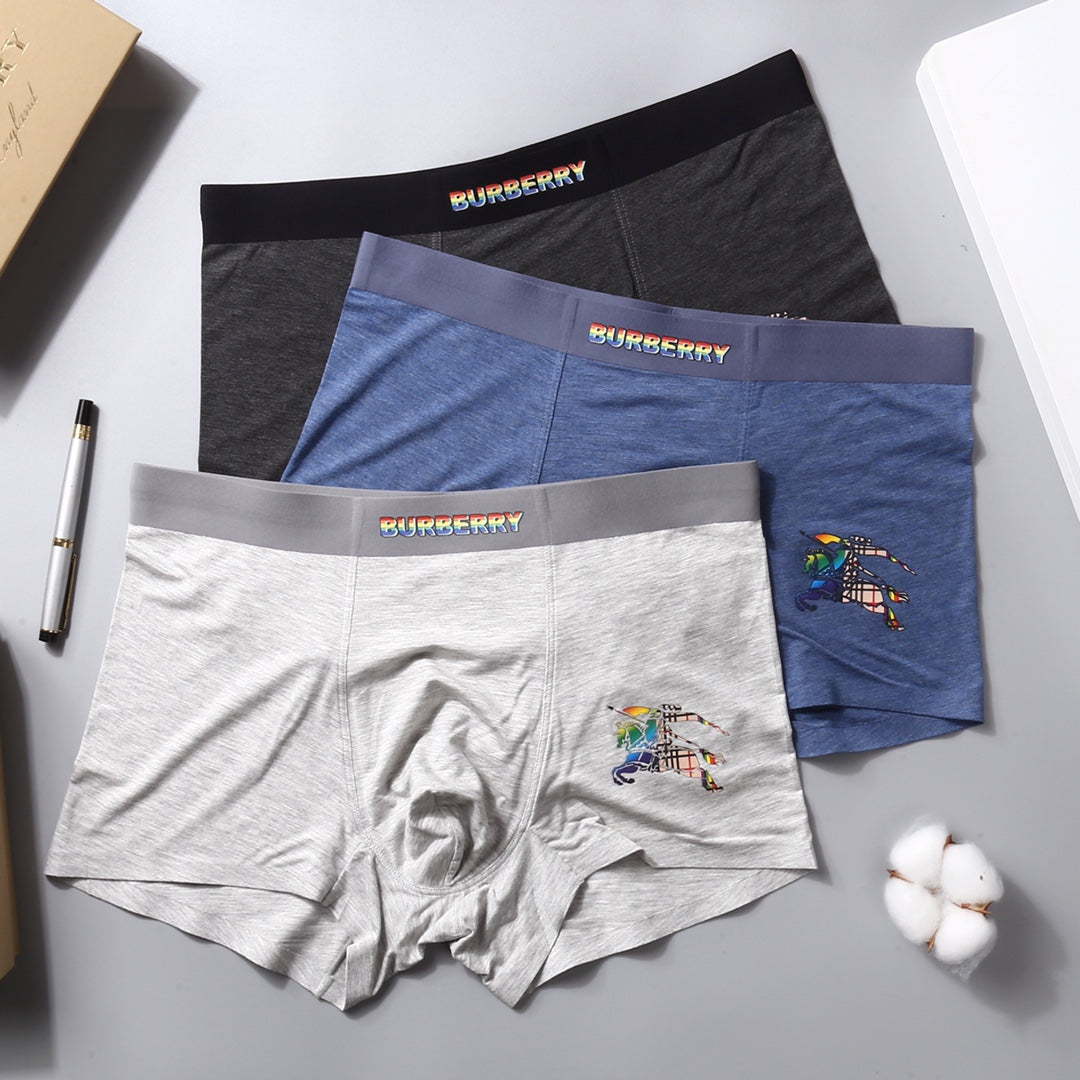 Burberry Modal Men's Boxer Briefs - 3-Piece Box