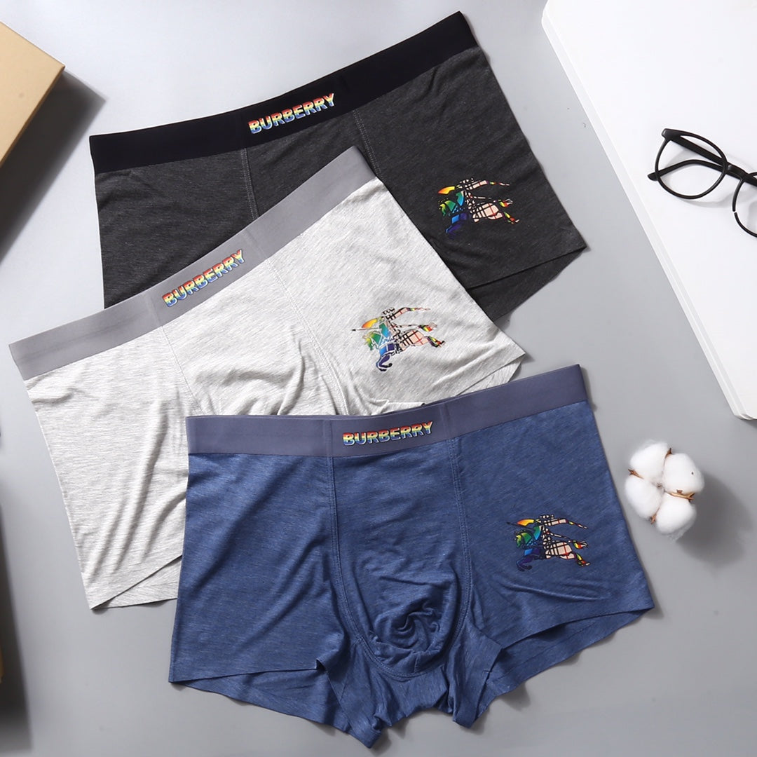 Burberry Modal Men's Boxer Briefs - 3-Piece Box