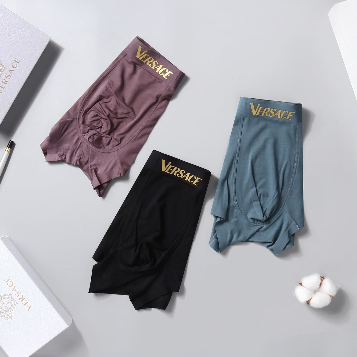 Versace Modal Men's Boxer Briefs - 3-Piece Box