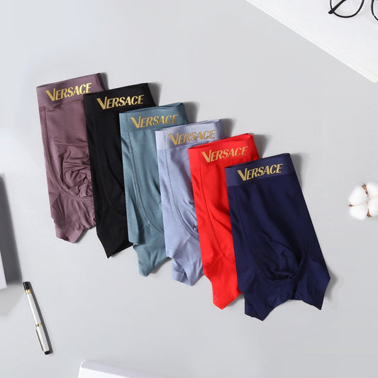 Versace Visible Branded Waistband Or Emblem Details Men's Boxer Briefs - 3-Piece Box