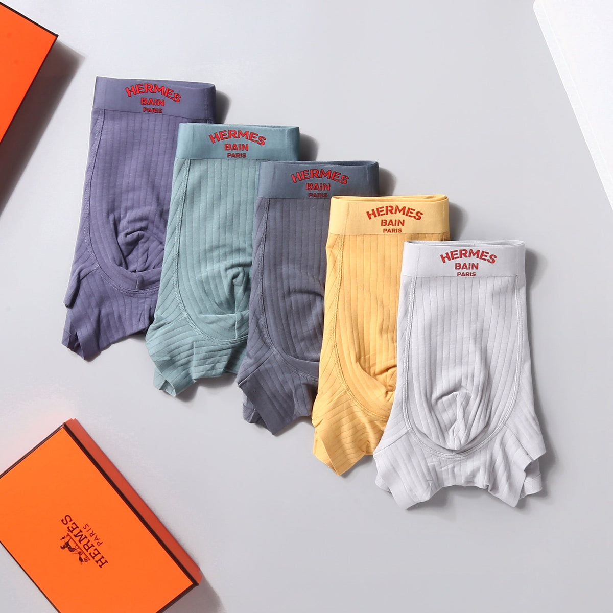 Hermes Cotton Men's Boxer Briefs - 3-Piece Box