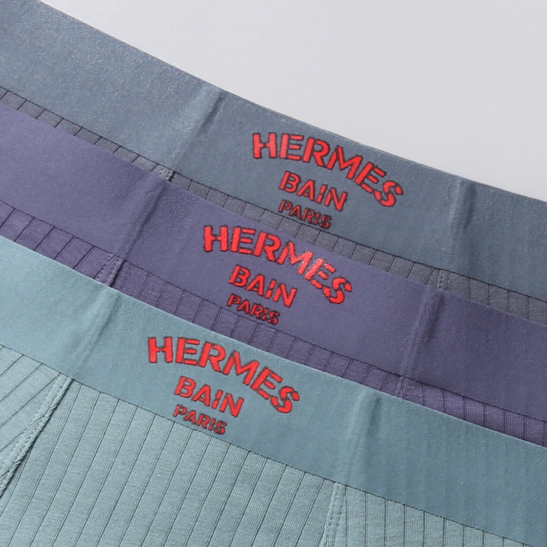 Hermes Cotton Blend Boxer Briefs - 3-Piece Box