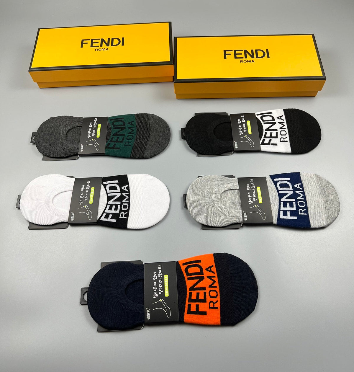 Fendi Roma Logo No-Show Socks