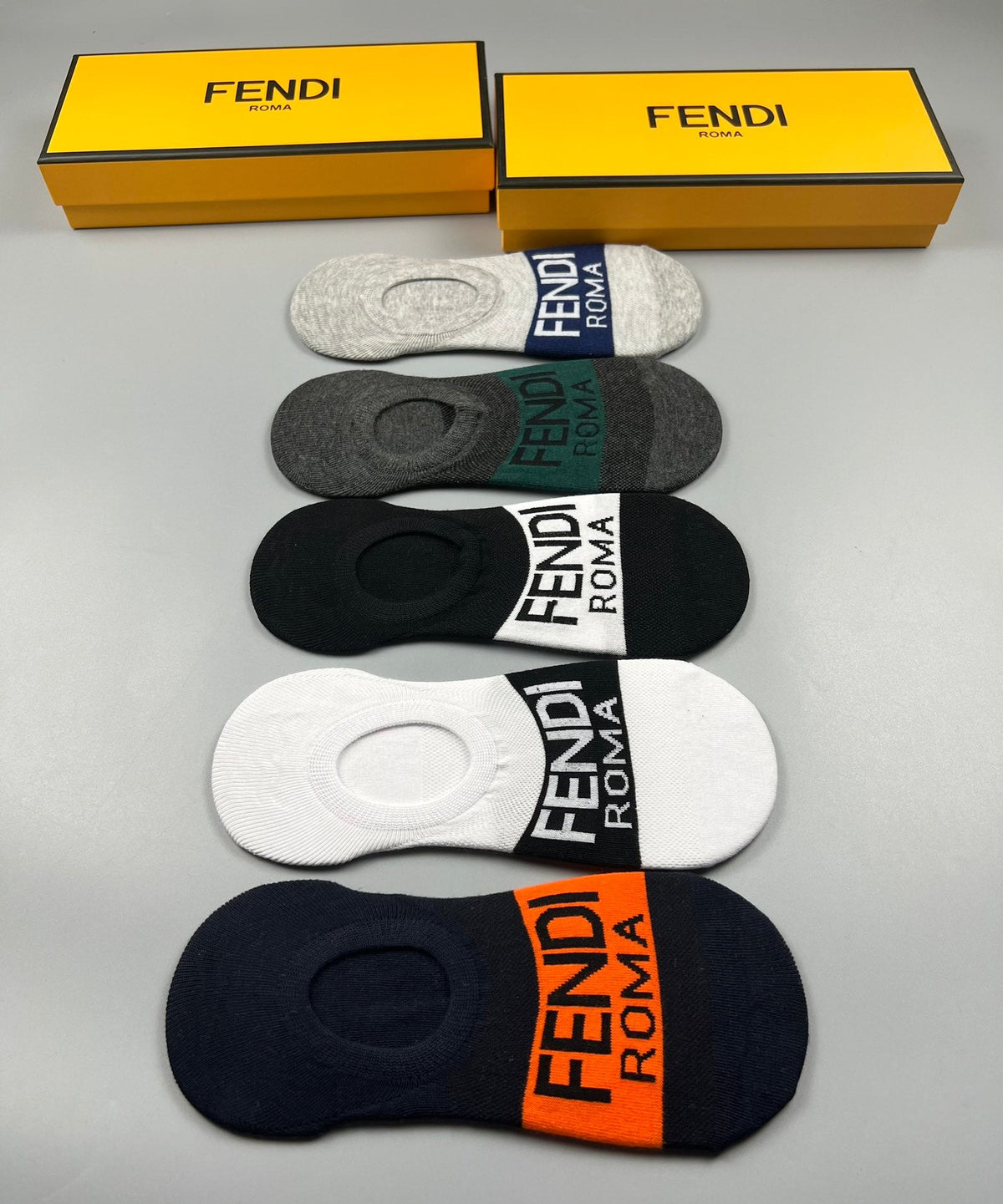 Fendi Roma Logo No-Show Socks