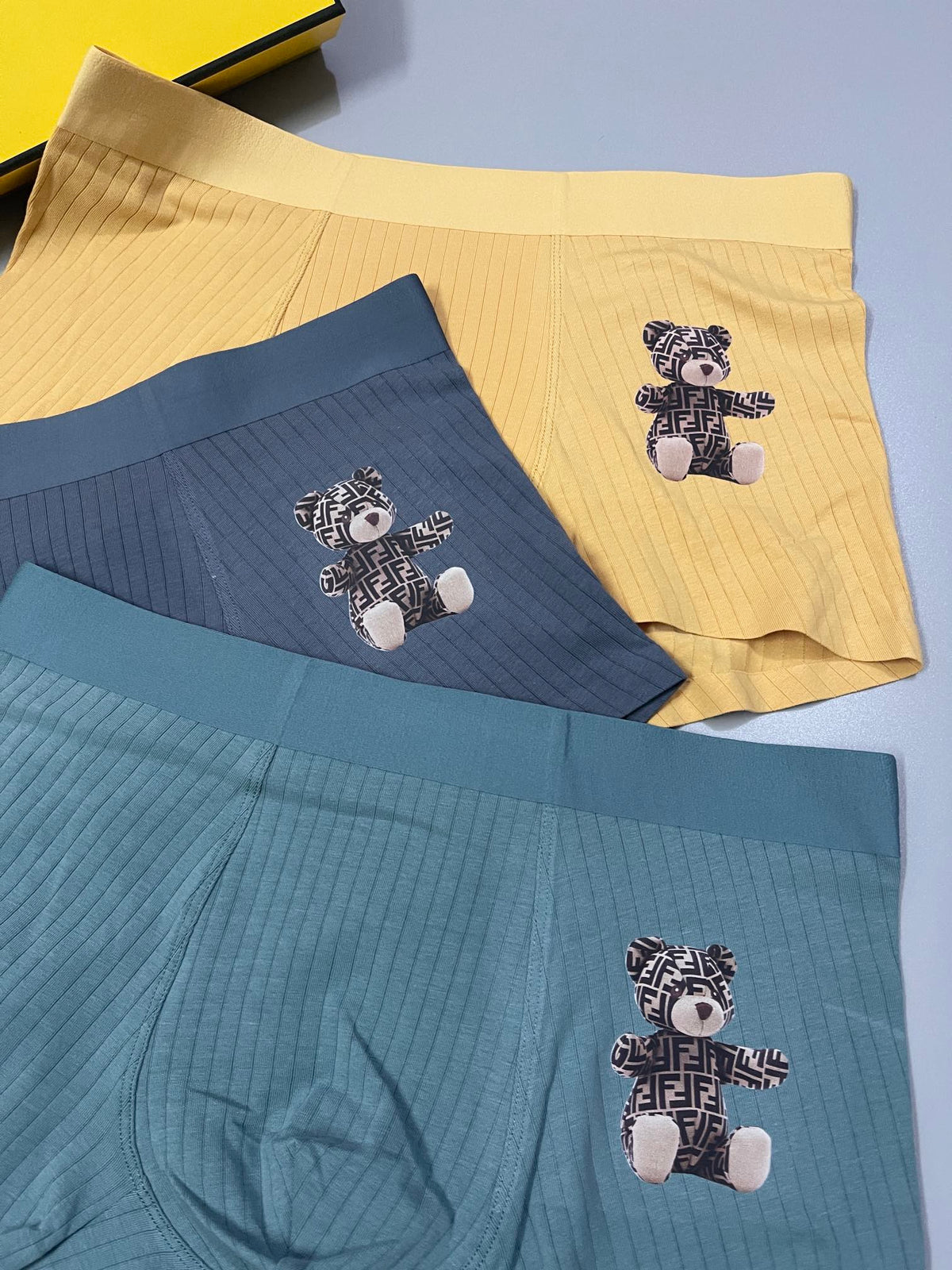 Fendi Visible Branded Waistband Or Emblem Details Men's Boxer Briefs - 3-Piece Box
