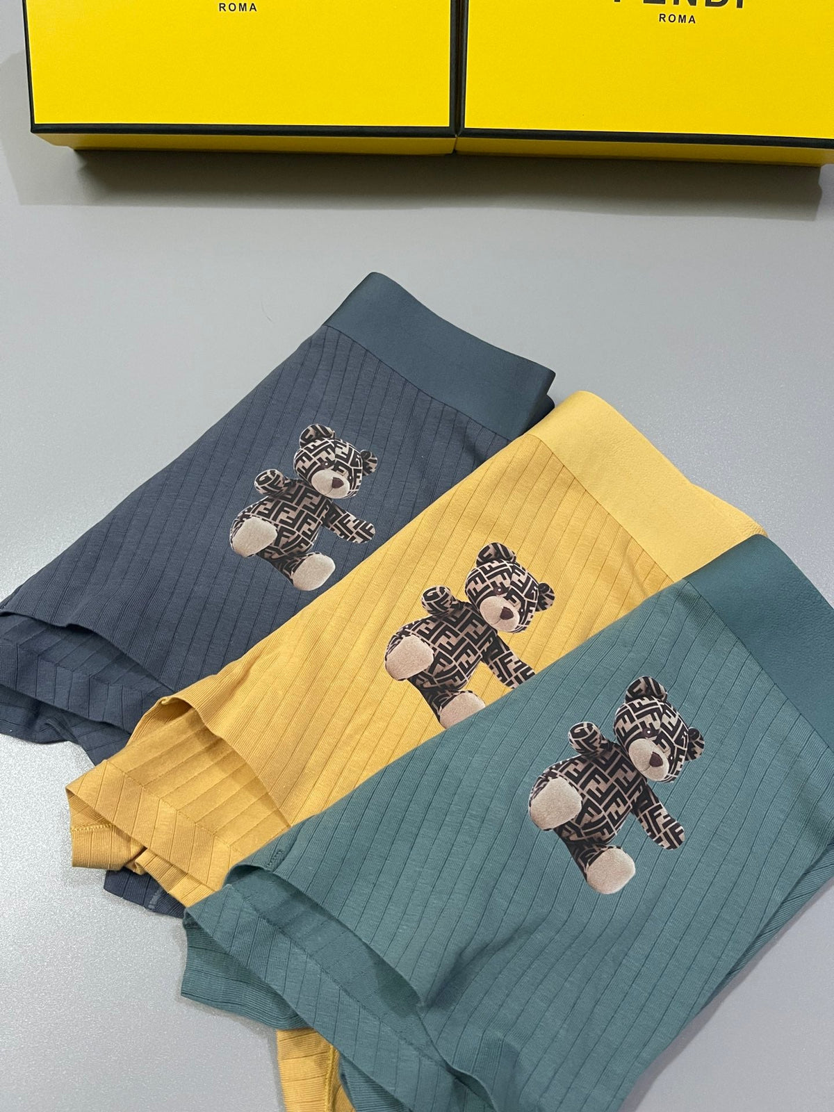 Fendi Visible Branded Waistband Or Emblem Details Men's Boxer Briefs - 3-Piece Box