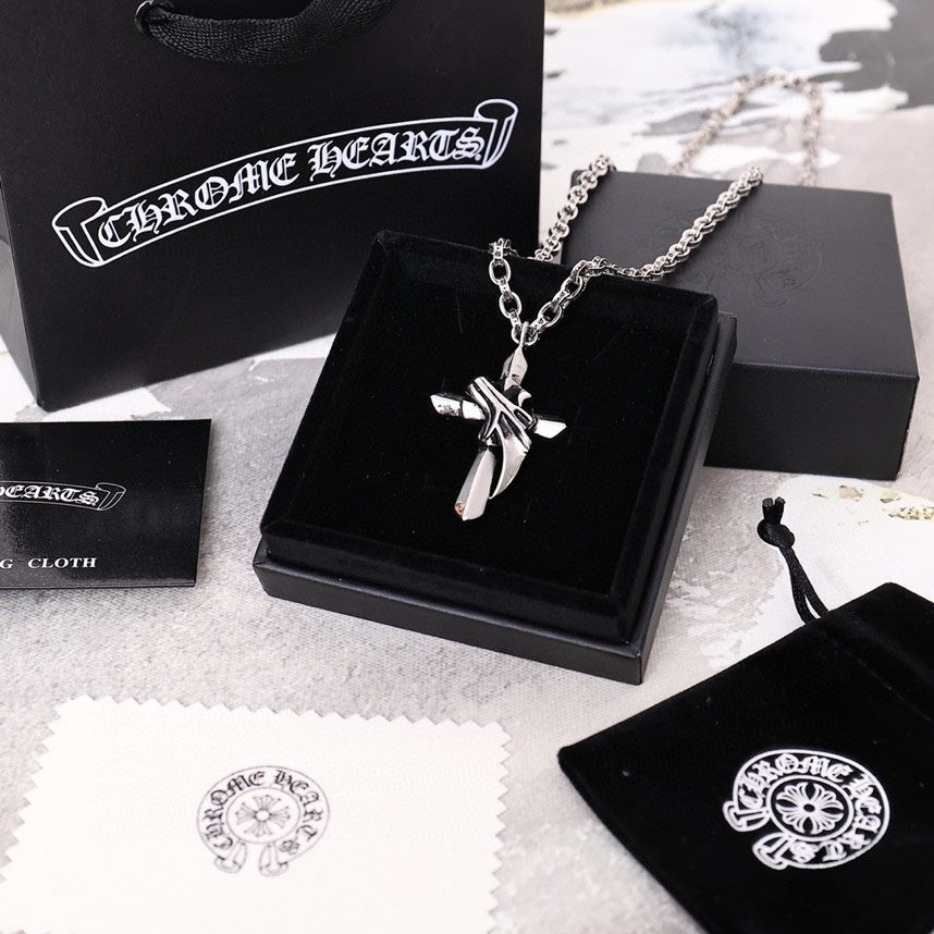 Martin Graham pendant necklace in polished metal-tone – main product view
