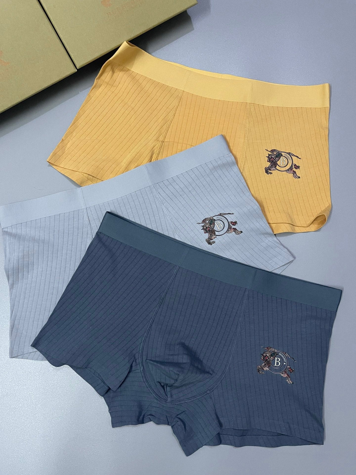 Burberry Cotton Men's Boxer Briefs - 3-Piece Box