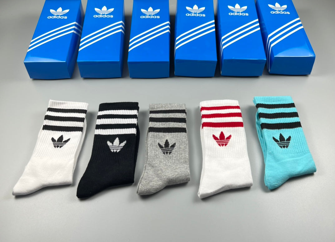 Adidas Cotton Crew Socks - 5-Pair Pack
