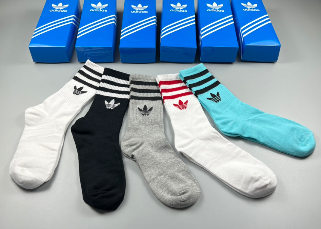 Adidas Cotton Short Socks - 5-Pair Pack