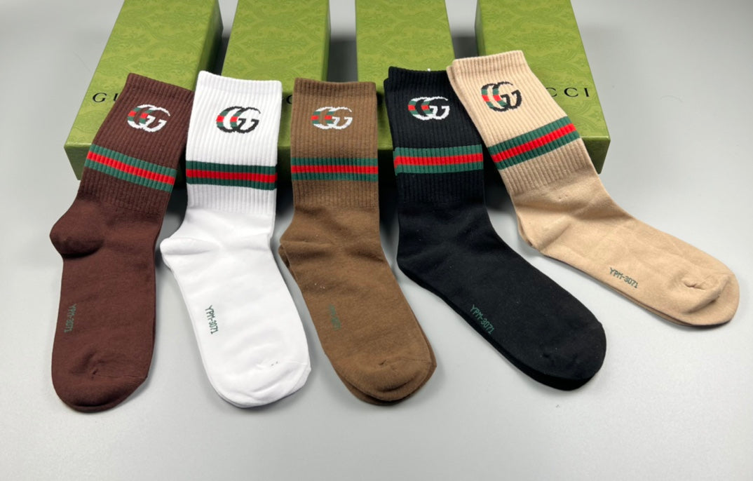 Cotton Crew Socks - 5-Pair Pack