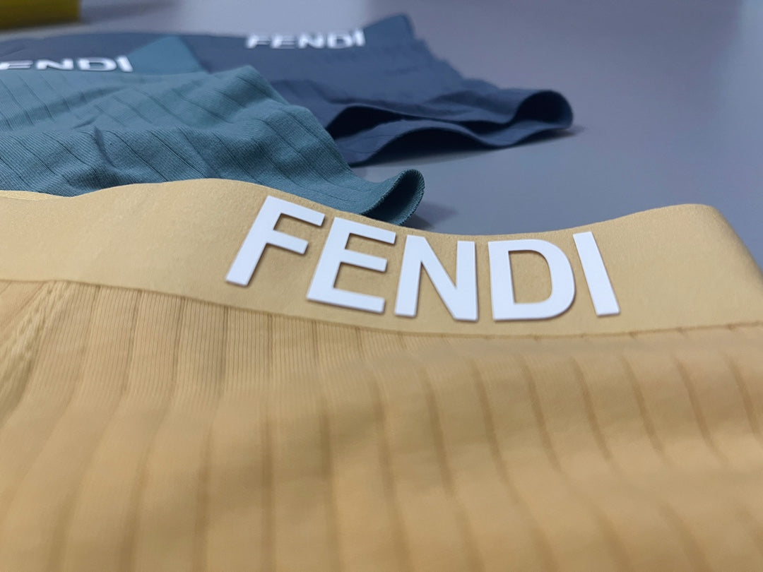 Fendi Raised Logo Men's Trunk Underwear - 3-Piece Box