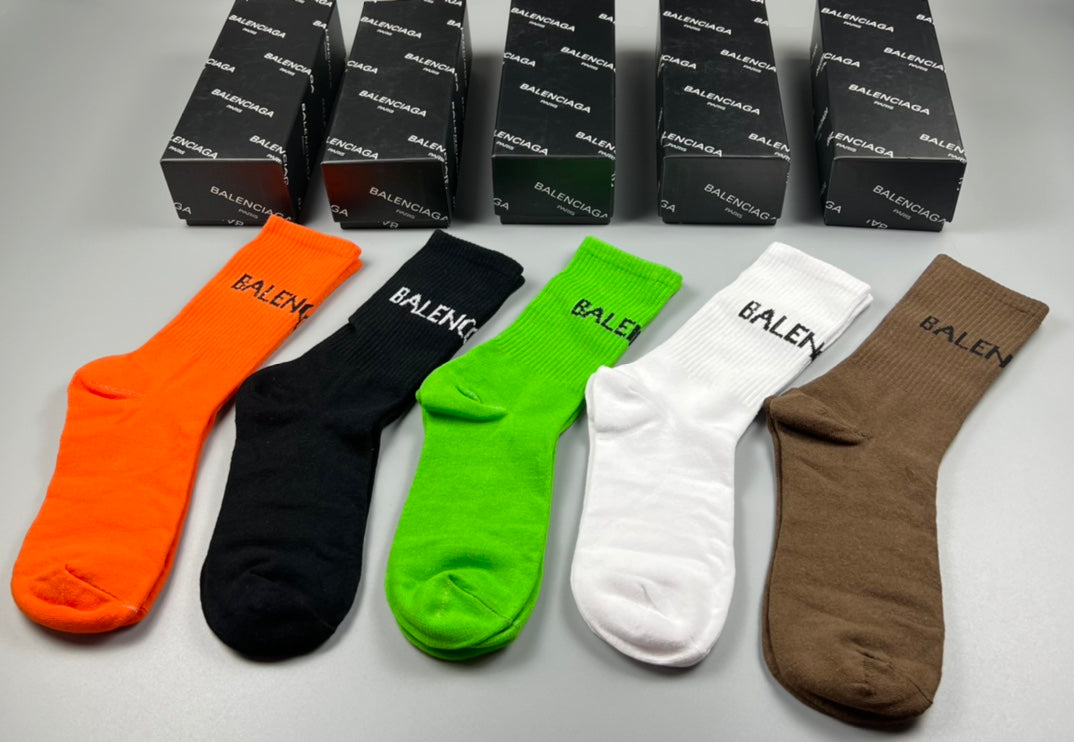 Balenciaga Crew Socks - 5-Pair Pack