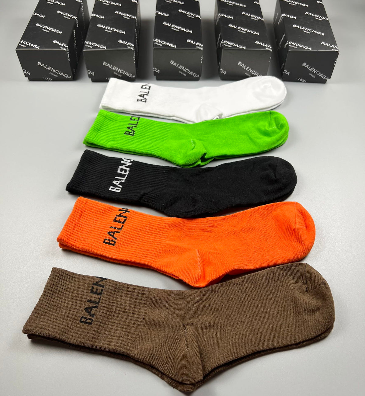 Balenciaga Crew Socks - 5-Pair Pack