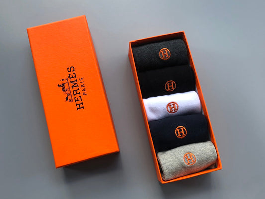 Hermes Crew Socks - 5-Pair Set
