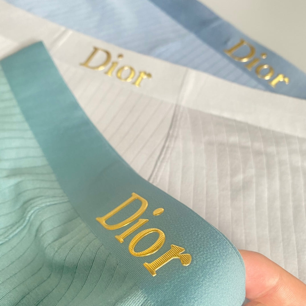 Dior Clean Logo Waistbands Men's Boxer Briefs - 3-Piece Box
