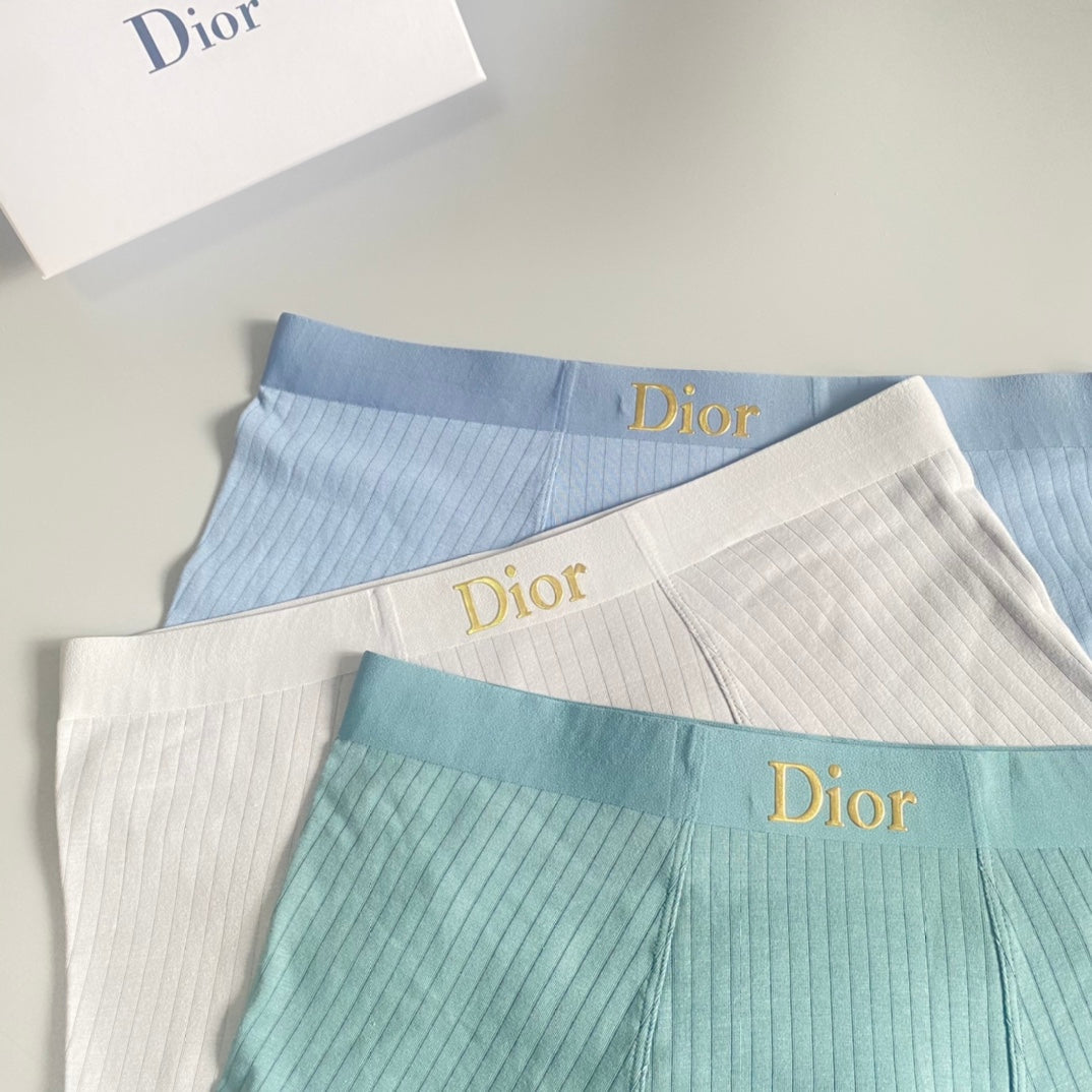 Dior Clean Logo Waistbands Men's Boxer Briefs - 3-Piece Box