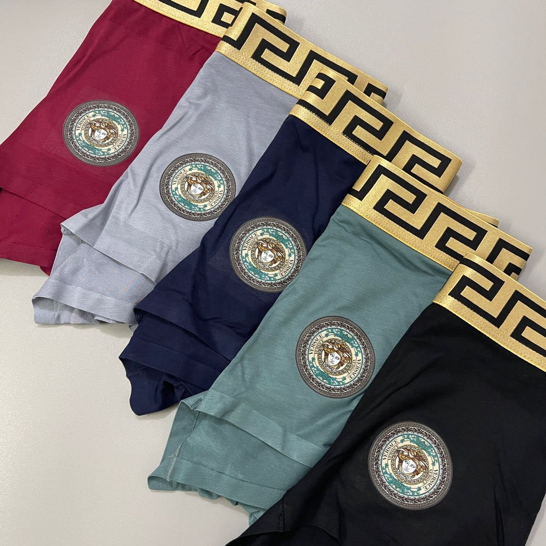 Versace Medallion Details Men's Boxer Briefs - 3-Piece Box