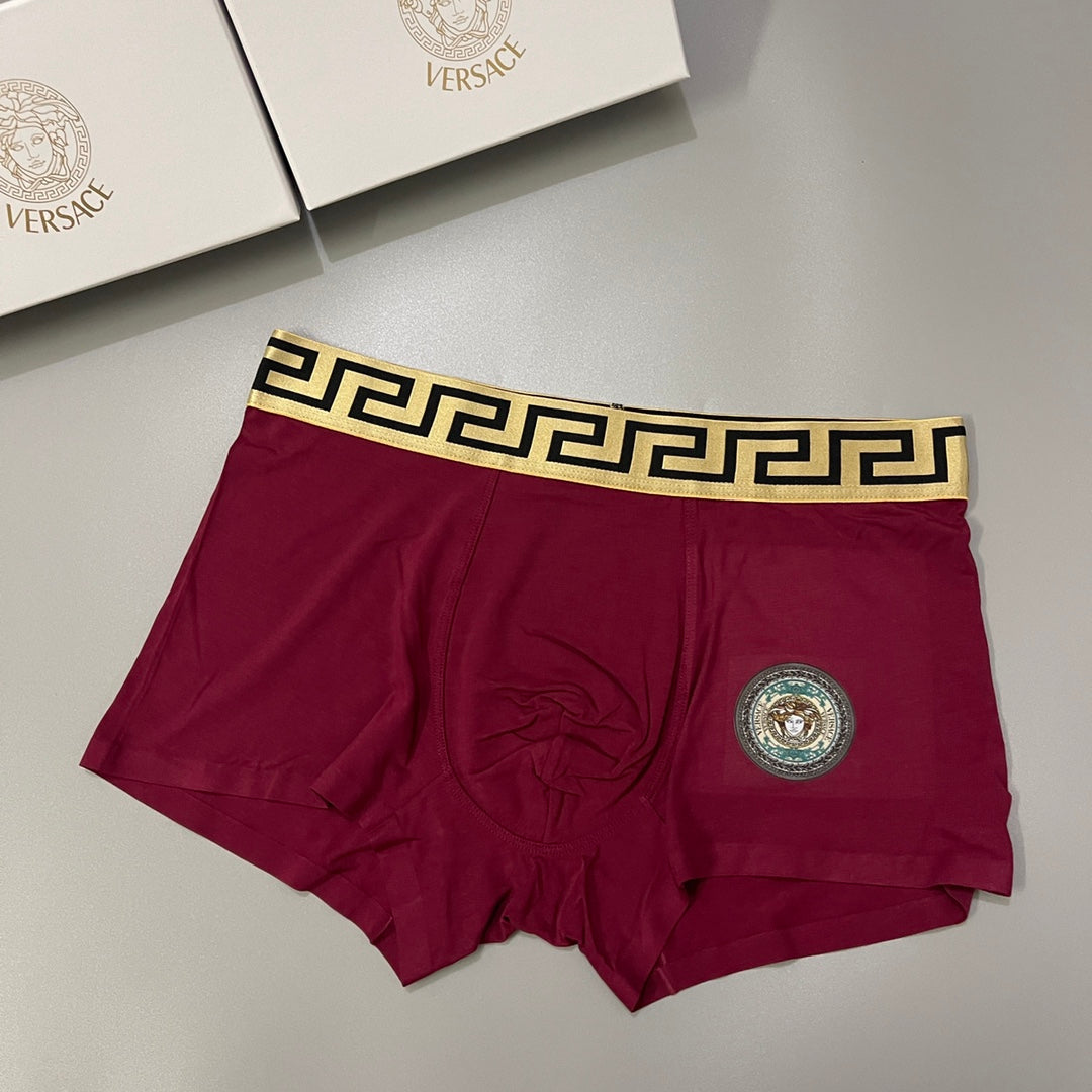 Versace Medallion Details Men's Boxer Briefs - 3-Piece Box