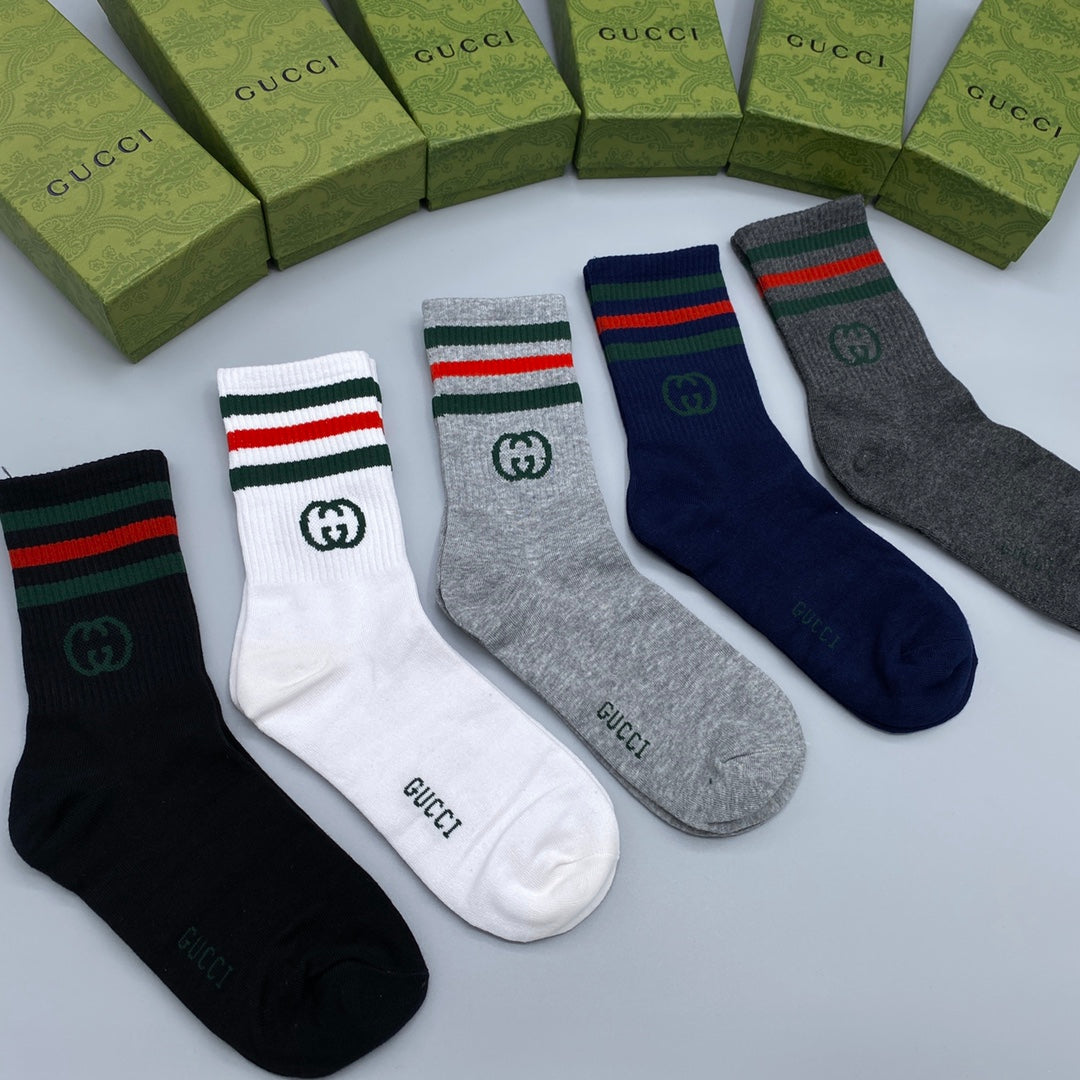 Gucci Crew Socks - 5-Pair Pack