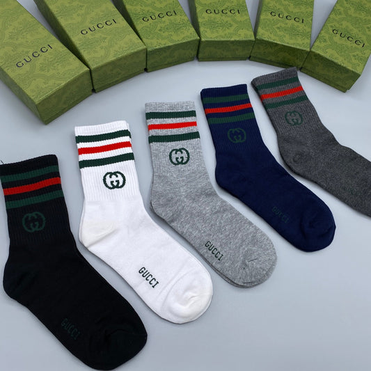 Gucci Crew Socks - 5-Pair Pack