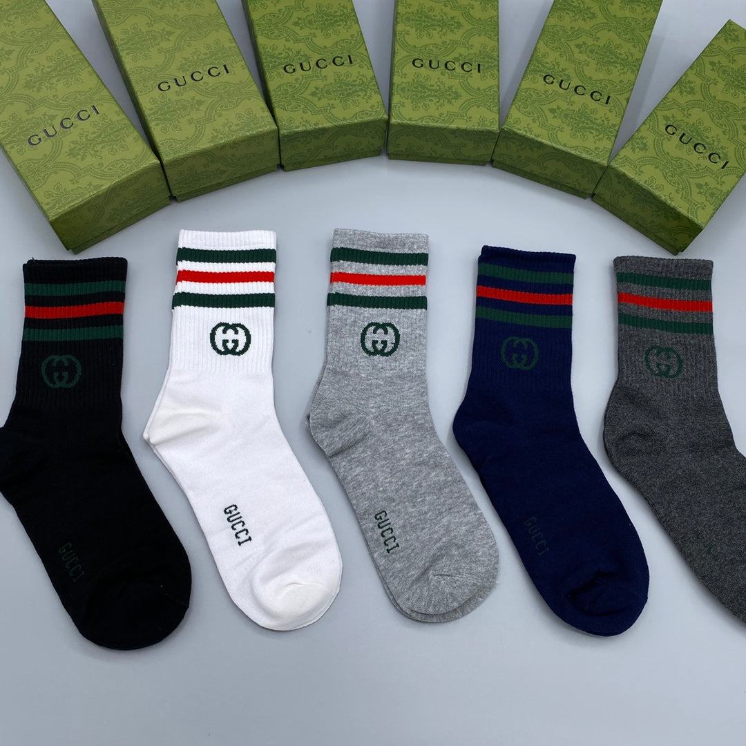 Gucci Crew Socks - 5-Pair Pack