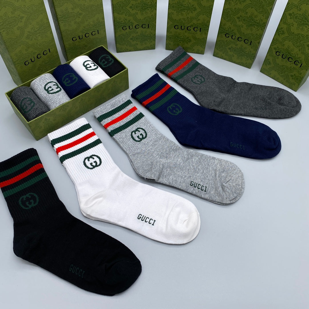 Gucci Crew Socks - 5-Pair Pack
