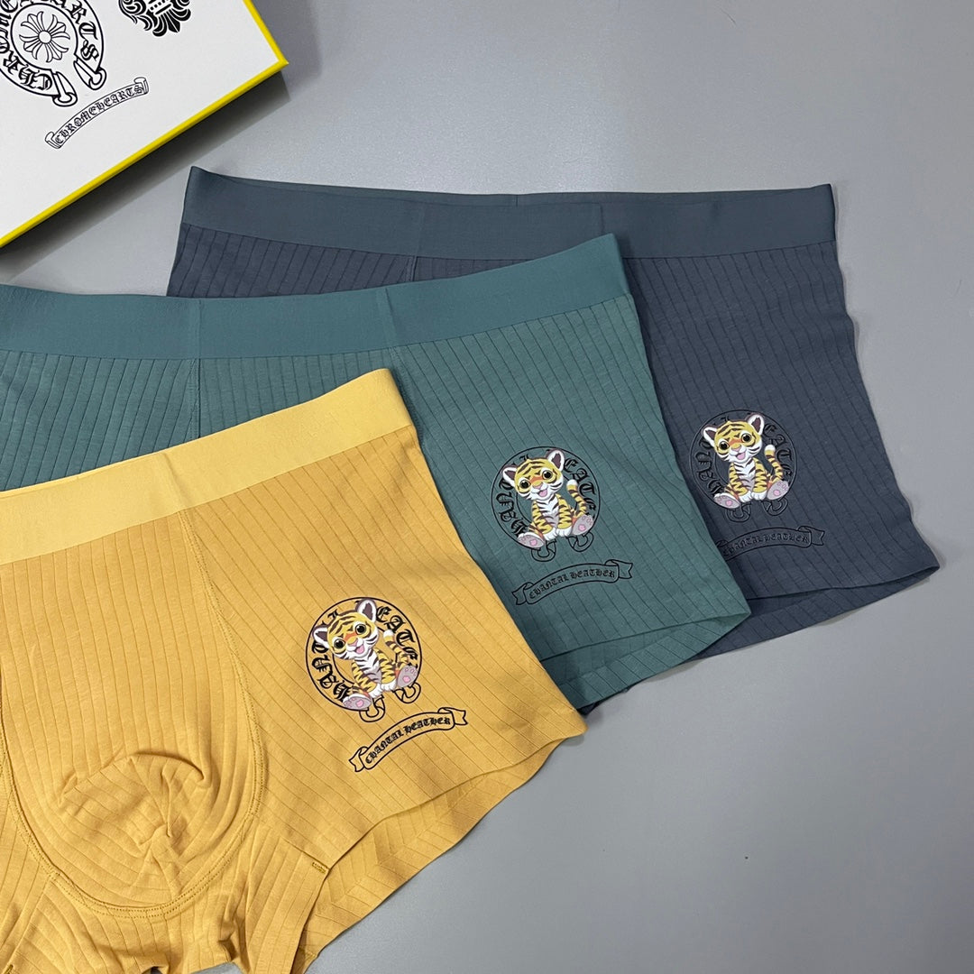 Chrome Hearts Graphic Patch Details Men's Boxer Briefs - 3-Piece Box