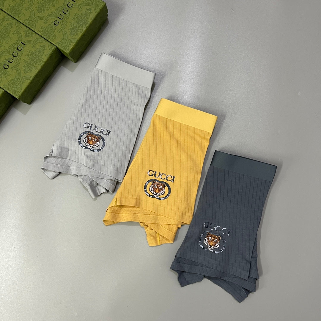 Gucci Crest-Style Details Men's Boxer Briefs - 3-Piece Box