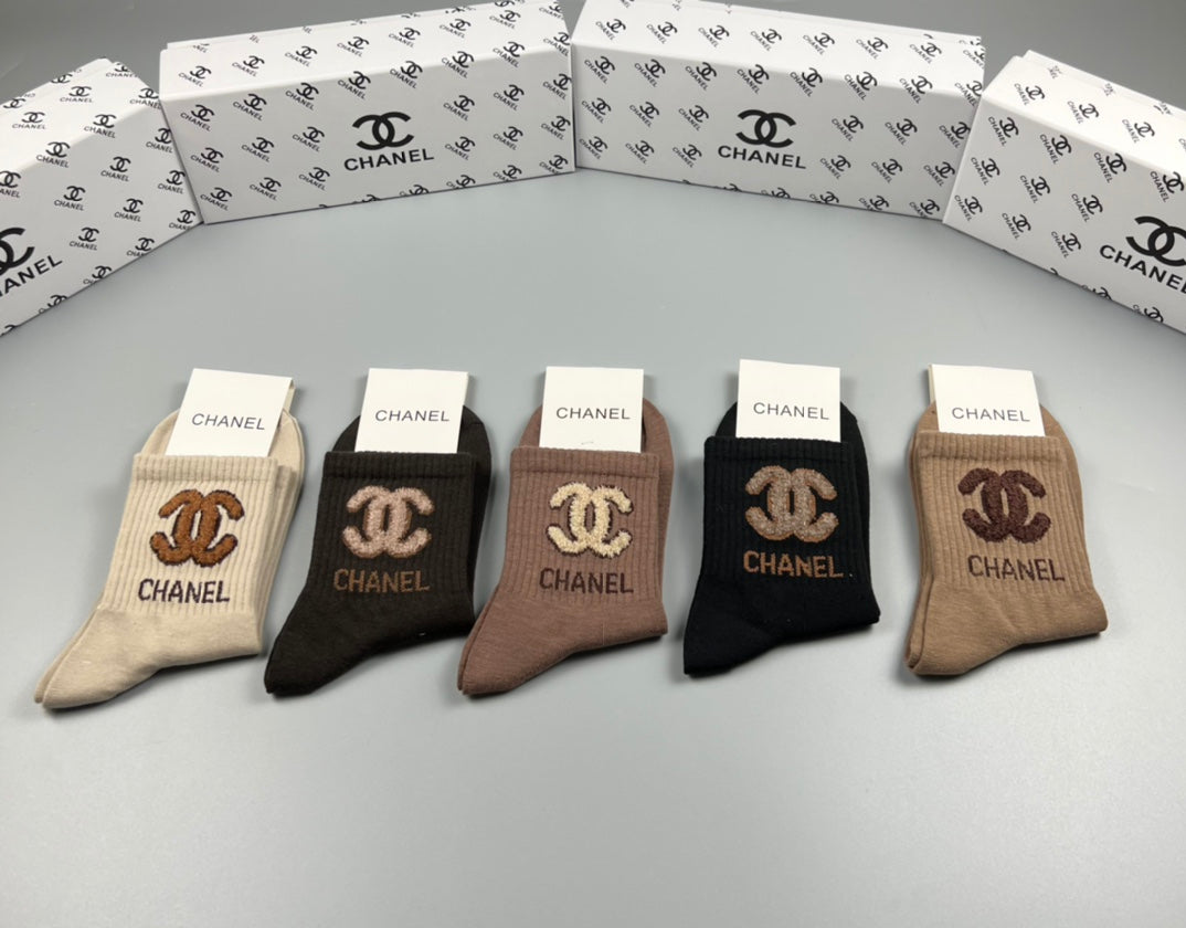 Chanel Cotton Crew Socks