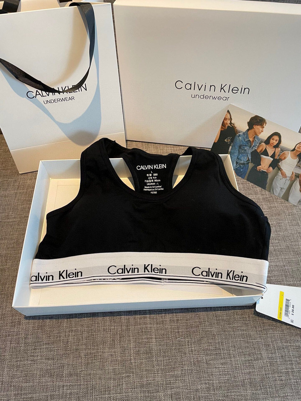 Calvin Klein Black Racerback Bra and Brief Set Women's Bra & Brief Set - 2-Piece Set