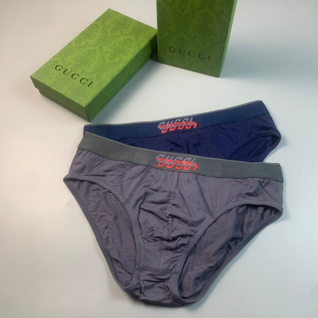Gucci Red Logo Waistbands Men's Briefs