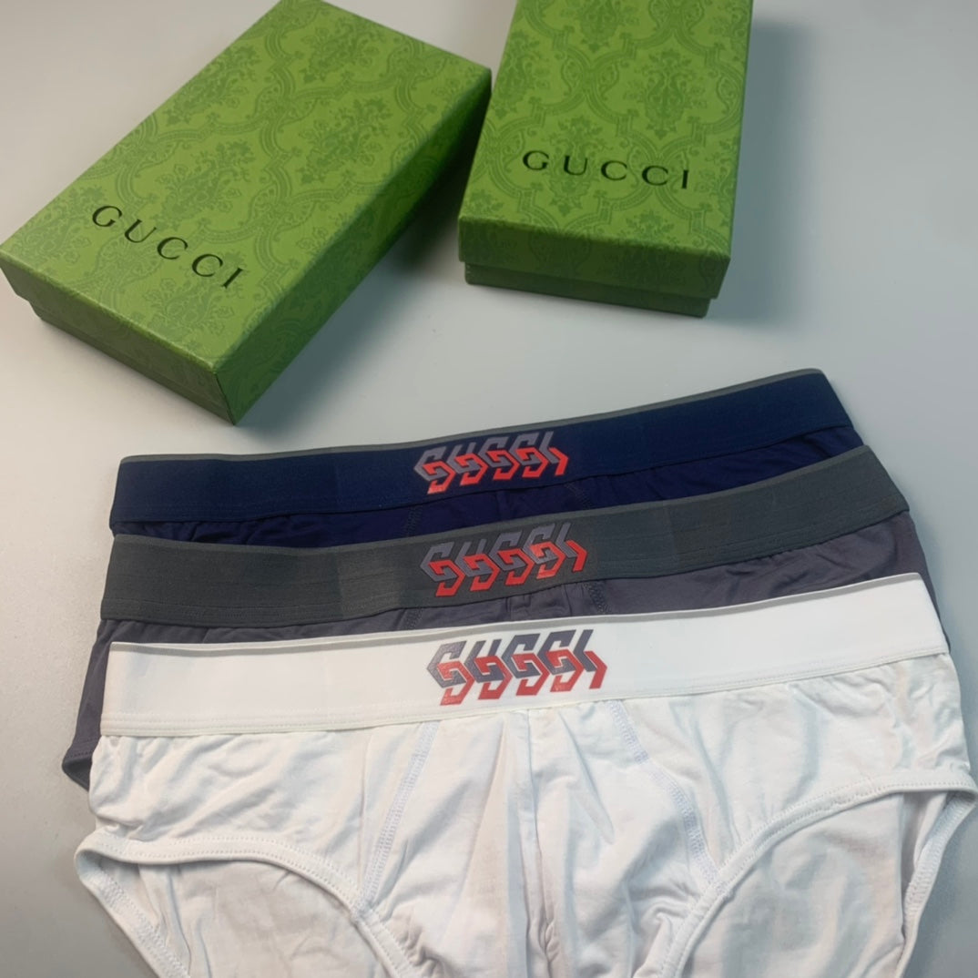 Gucci Embroidered Waistband Men's Briefs - Assorted Set