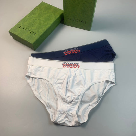 Gucci Red Logo Waistbands Men's Briefs