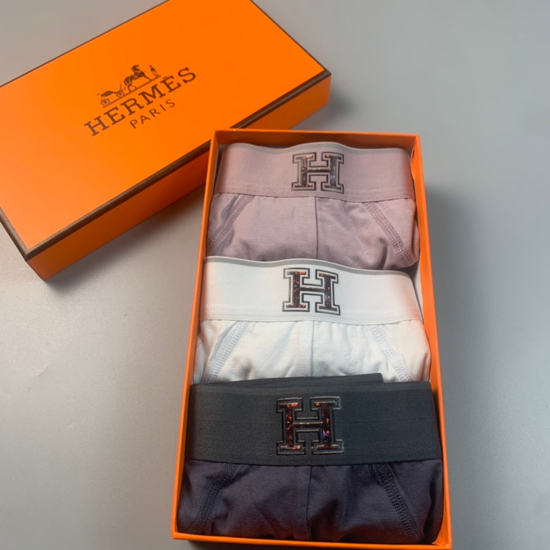 Hermes H-Detail Men's Briefs - 3-Piece Box